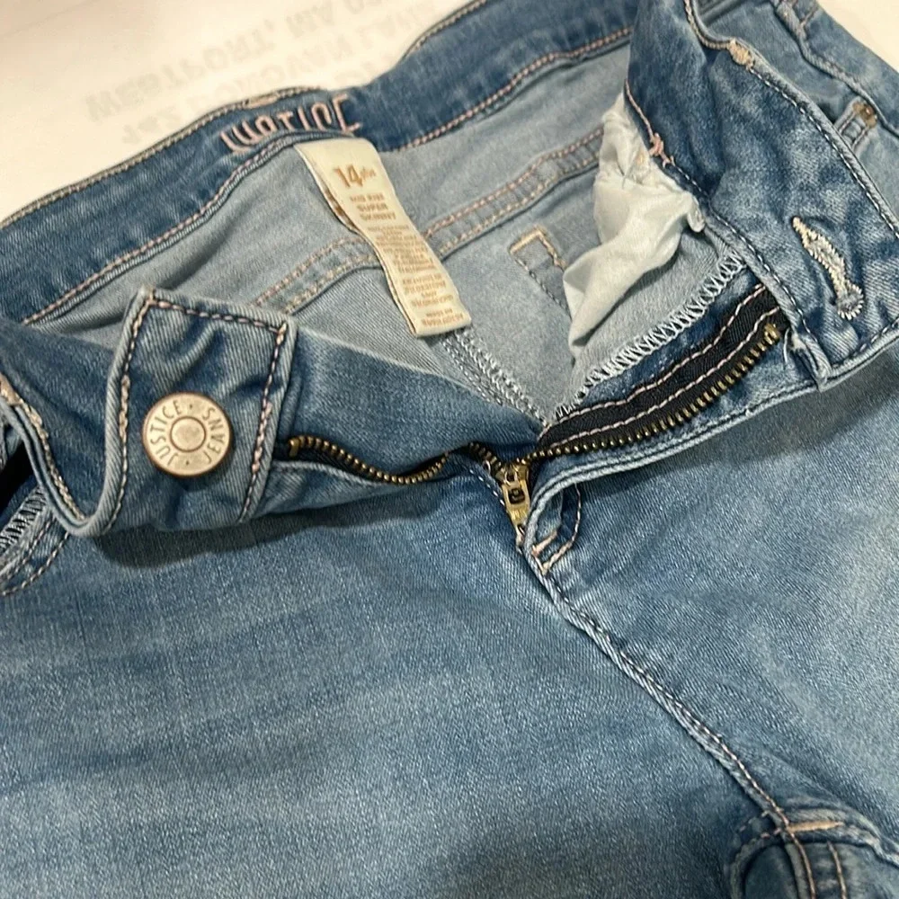 Justice Mid Rise Super Skinny jeans